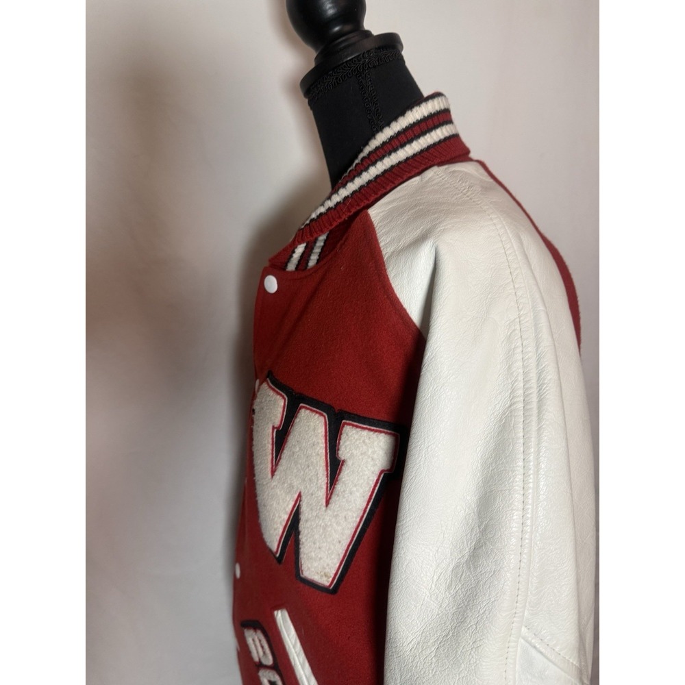 Vintage Coleman Varsity Jacket Wool Leather USA Letterman Sz L - Picture 12 of 16